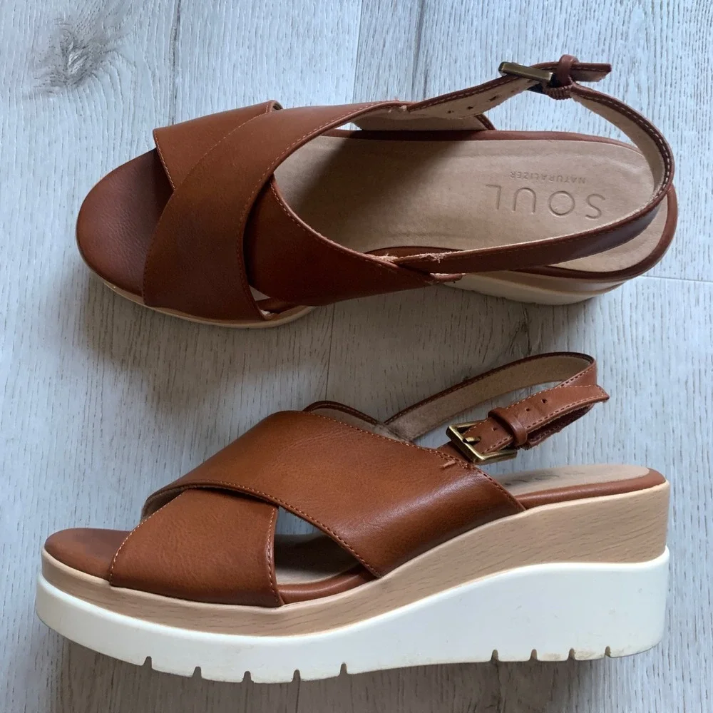 Soul Naturalizer‎ Womens Goodtimes Slingback Wedge Sandals